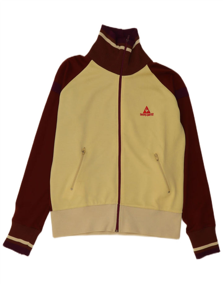 Le Coq Sportif Veste de Survêtement Homme Large Jaune Colorblock Polyester