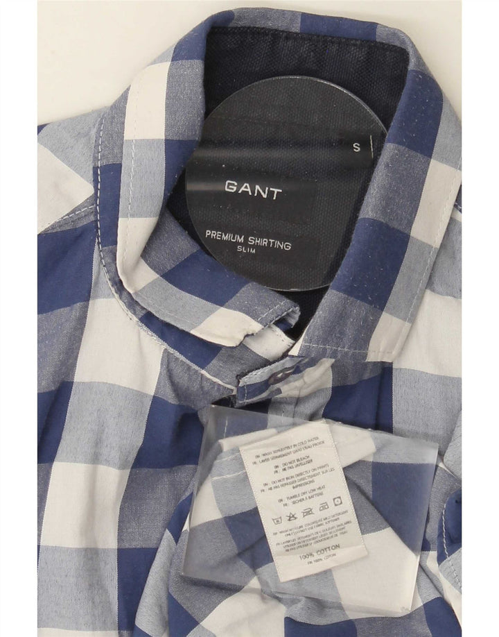 Gant Chemise Slim Petit Bleu Vichy Coton Homme