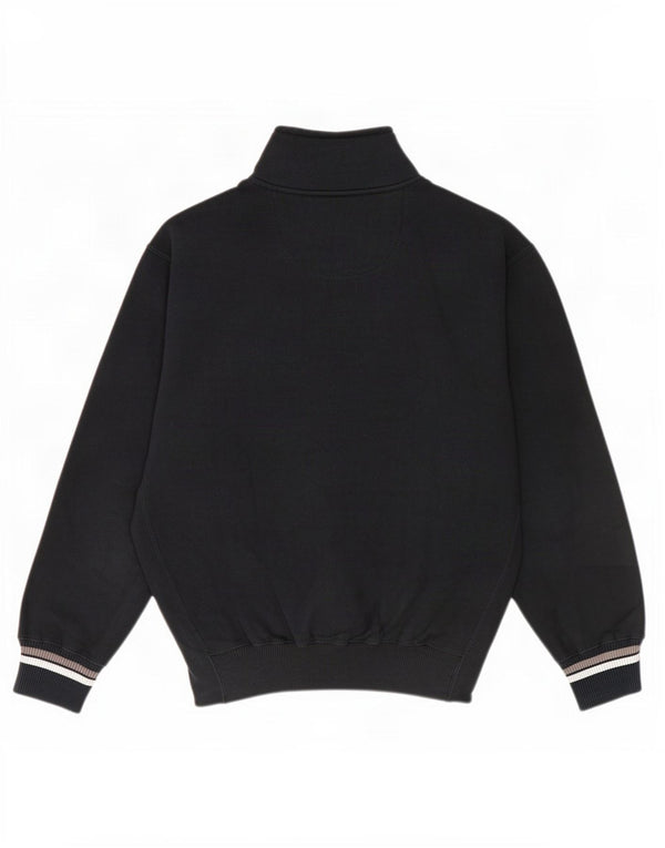 Champion Sweat-shirt graphique à col zippé pour homme, rayé noir moyen