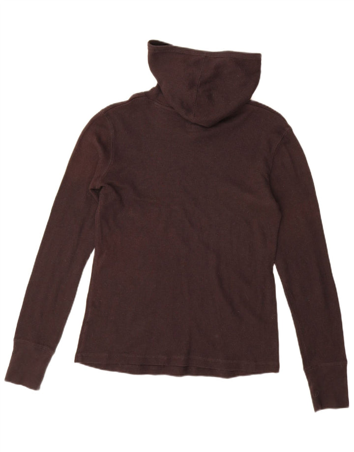 Reebok Haut à capuche à manches longues pour femme UK 12 Marron moyen Coton