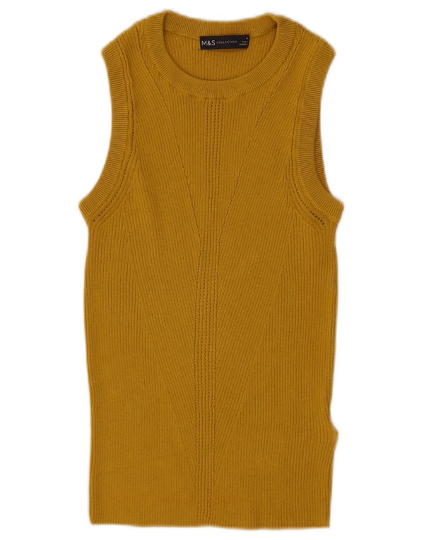 Marks & Spencer Débardeur pour femme UK 10 Small Jaune Viscose