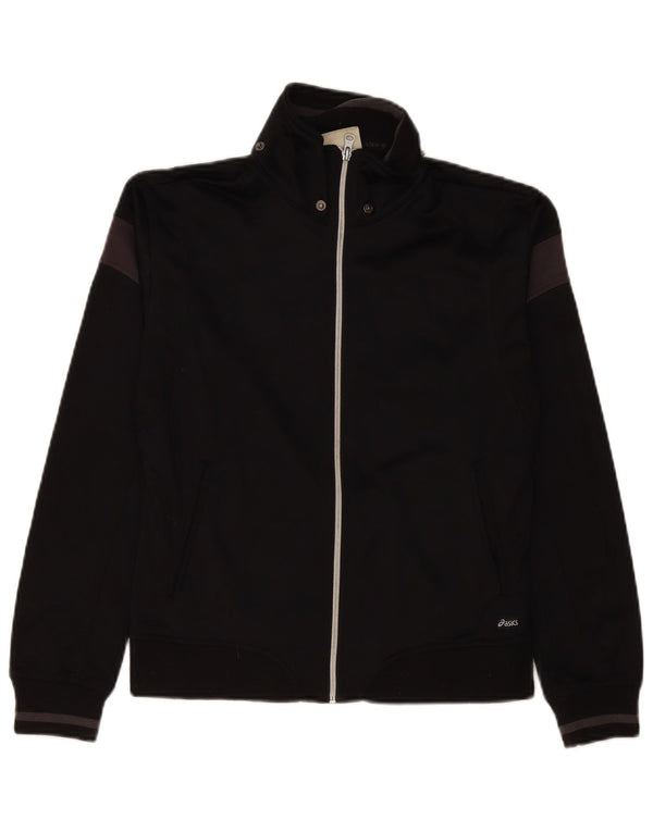 Asics Veste de survêtement pour femme UK 14 Medium Noir Polyester