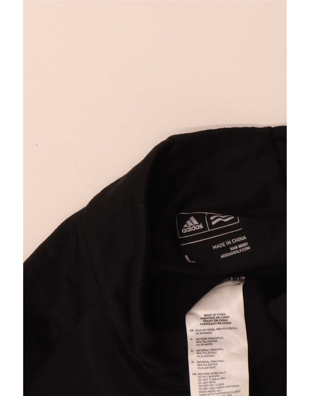 Adidas Pull à col zippé pour homme Haut de survêtement Large Noir Polyester