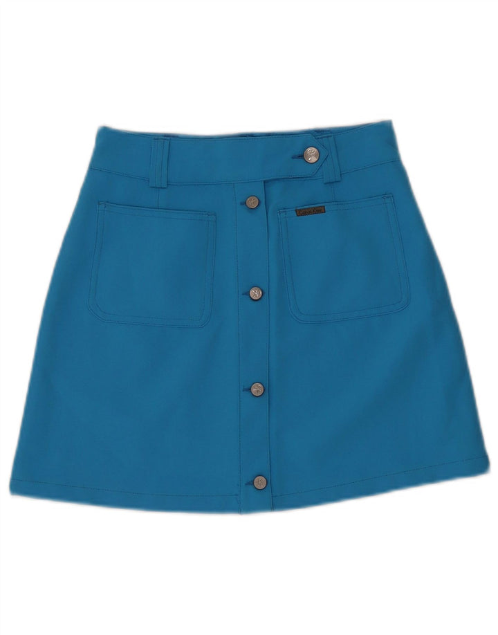 Calvin Klein Mini jupe femme W26 petit bleu polyester