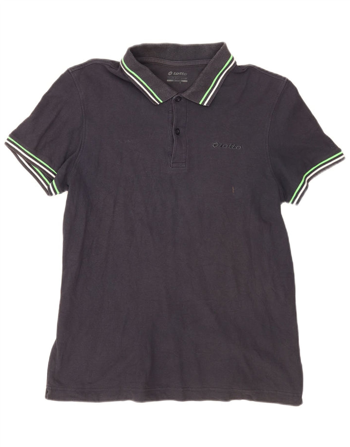 Lotto Polo Homme Bleu Marine Moyen Coton