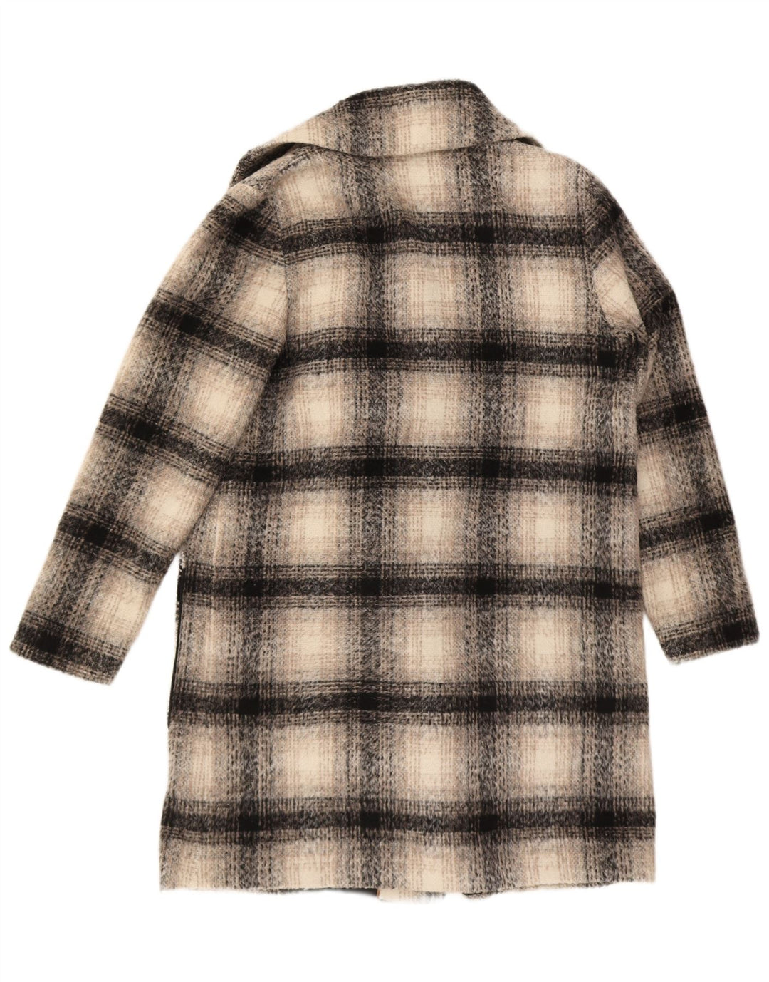 Marks & Spencer Manteau croisé pour femme UK 14 Grand carreaux beiges