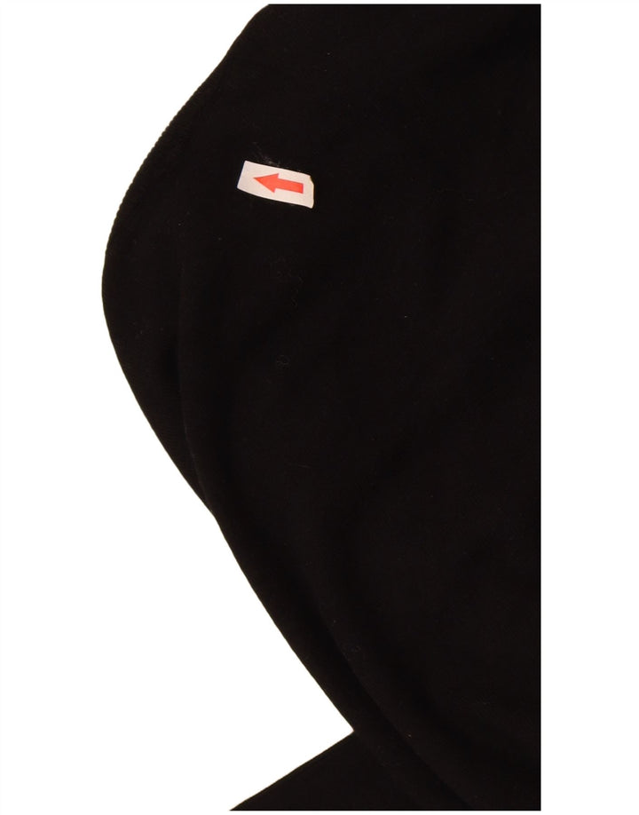 Zara Pull à col boutonné pour femme UK 12 Noir moyen
