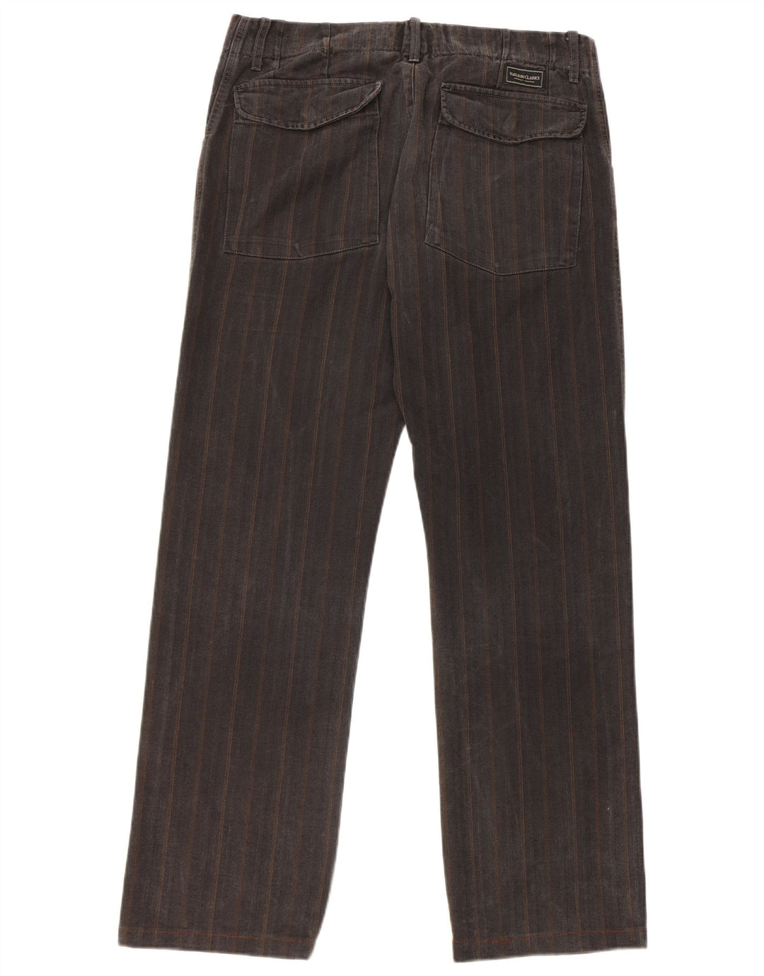 Marlboro Classics Pantalon décontracté droit pour homme W32 L30 Gris à chevrons