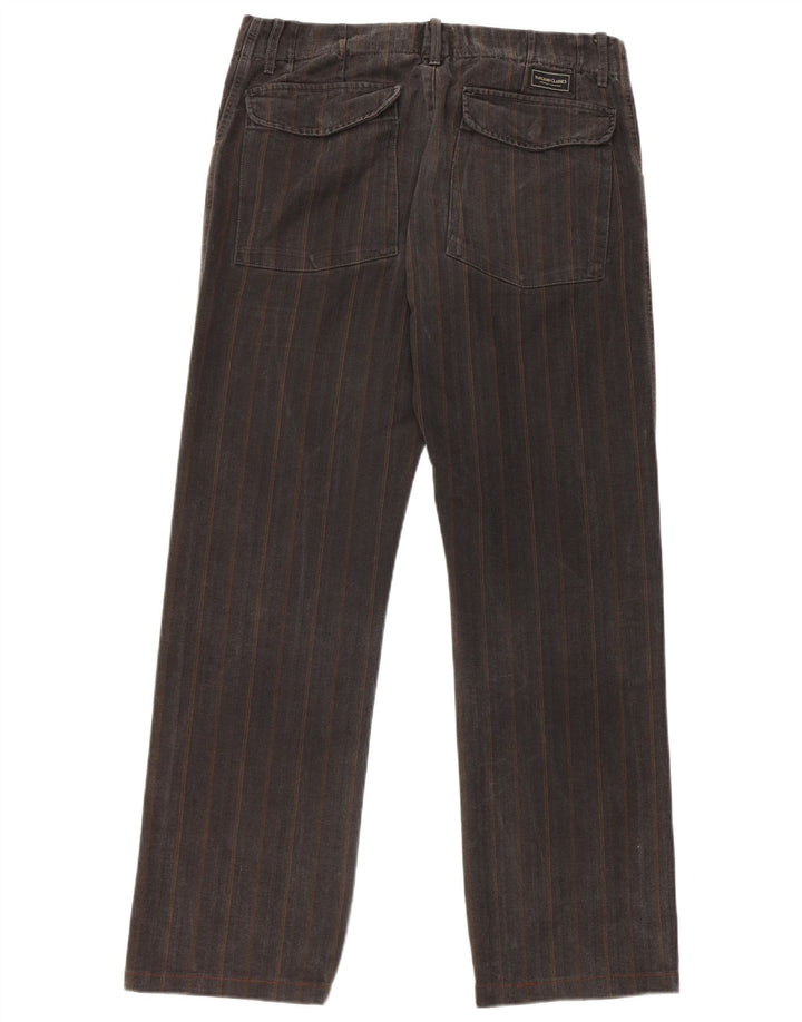 Marlboro Classics Pantalon décontracté droit pour homme W32 L30 Gris à chevrons