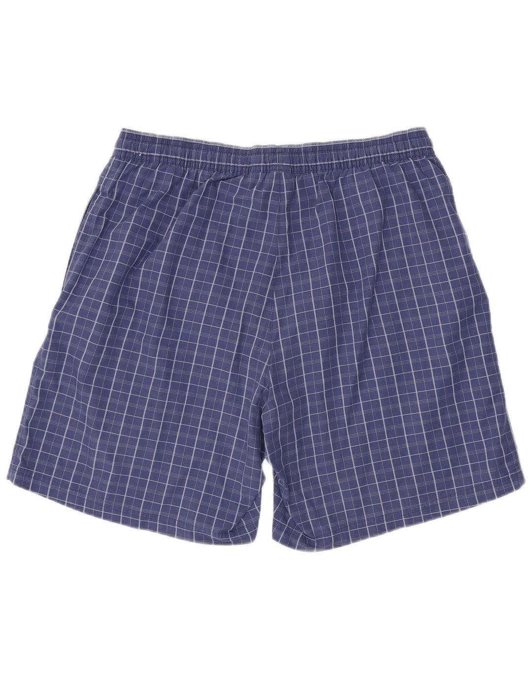ADIDAS Short de bain pour homme en polyester à carreaux bleus