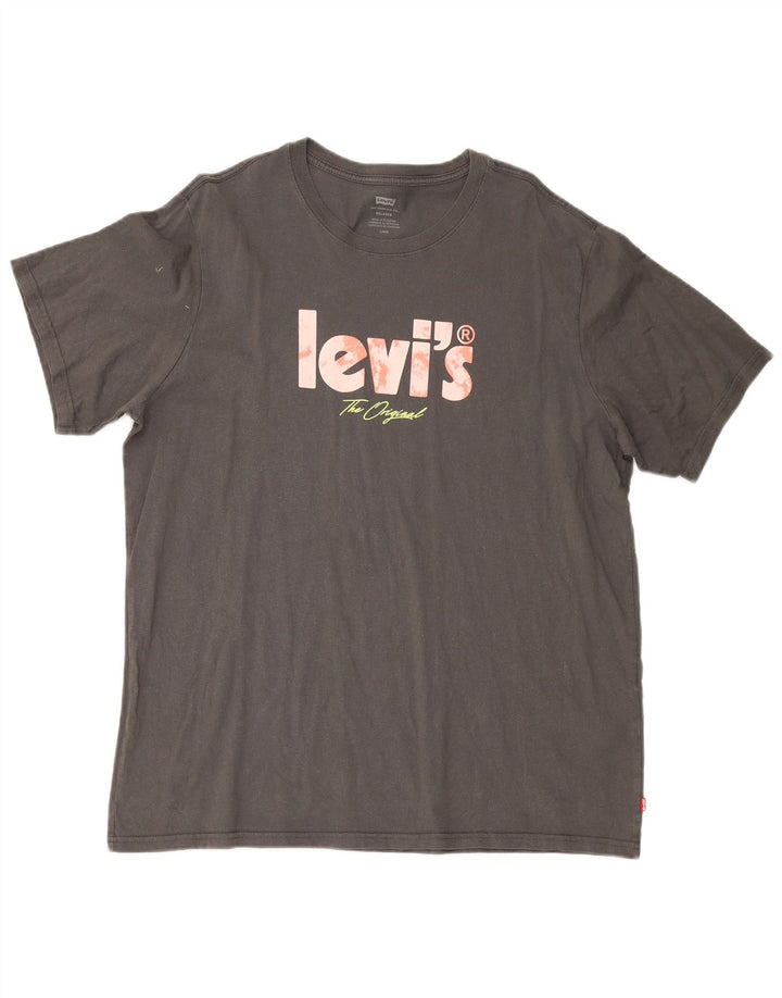 Levi's T-Shirt Relaxed Graphic Homme Gris Coton Large