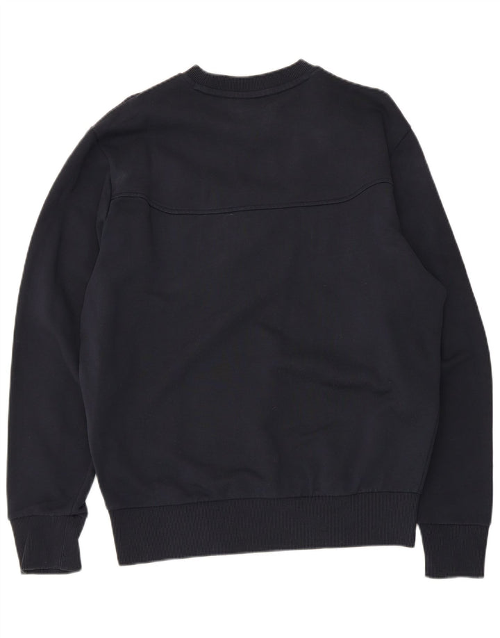 HUGO BOSS Homme Sweat-shirt graphique en coton bleu marine moyen