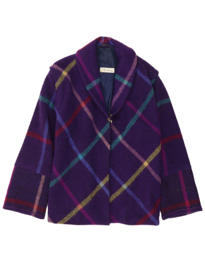 Kadlec Manteau pour femme UK 16 Grand carreaux violets
