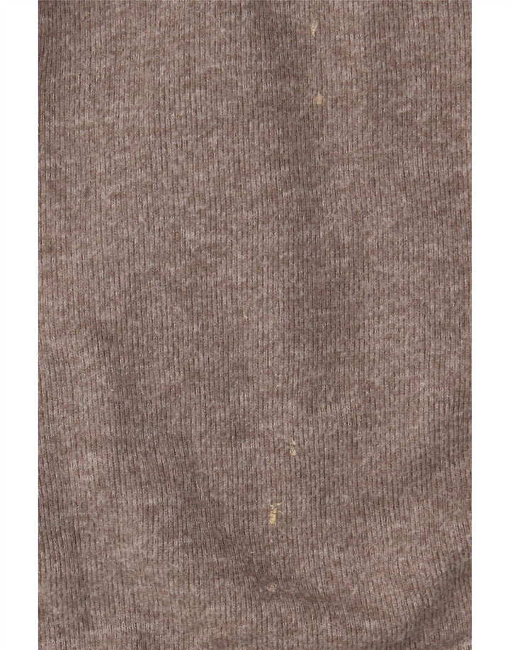 Zara Pull surdimensionné à col rond pour femme UK 10 Petit Gris Polyester