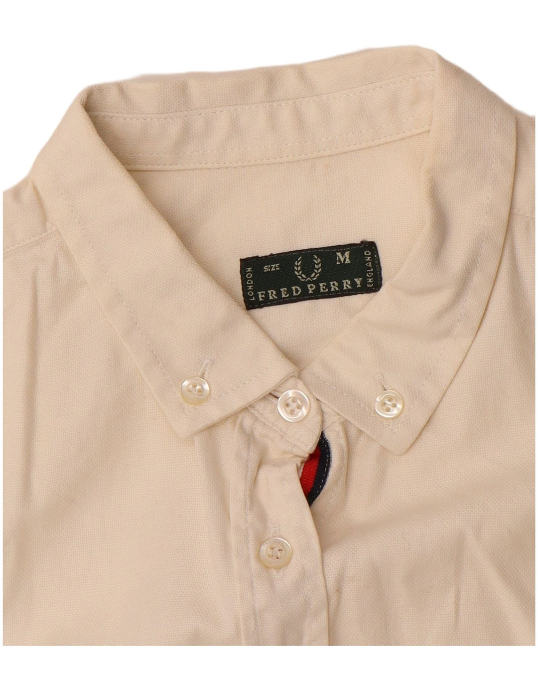 Fred Perry Chemise Femme UK 12 Medium Blanc
