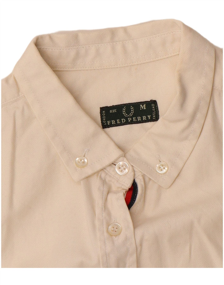 Fred Perry Chemise Femme UK 12 Medium Blanc