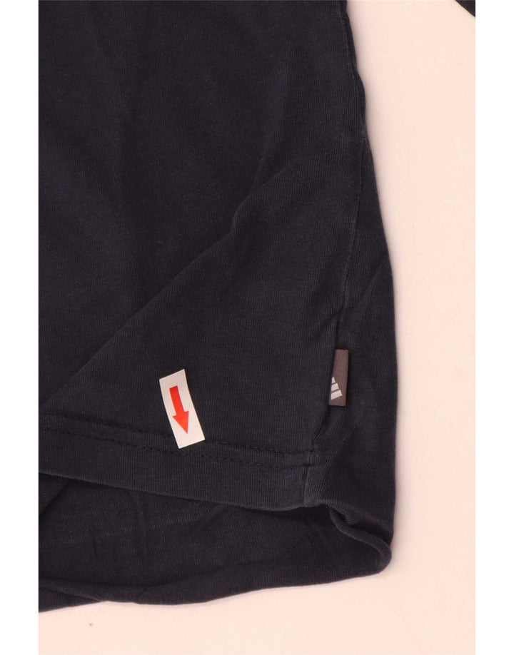 Adidas Haut à manches longues pour homme en coton bleu marine moyen