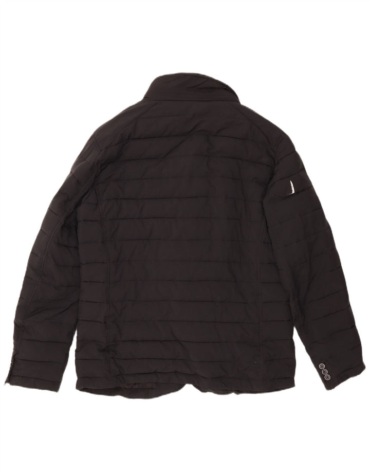 Zara Veste matelassée pour homme UK 40 Large Noir Polyester