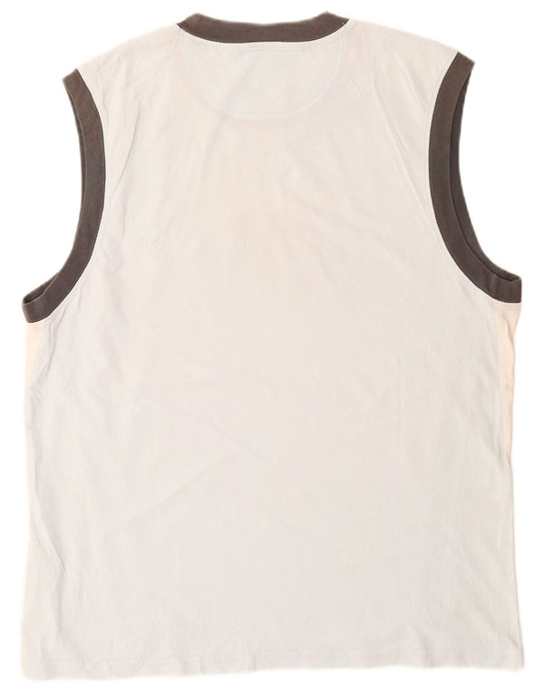 Nike Hommes Graphique Débardeur UK 42/44 Grand Bleu Colorblock Coton