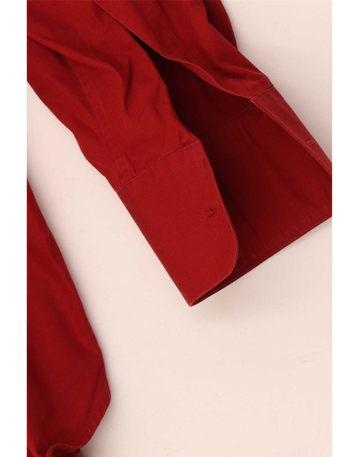 Versace Chemise Homme Taille 42 16 1/2 Grand Coton Rouge