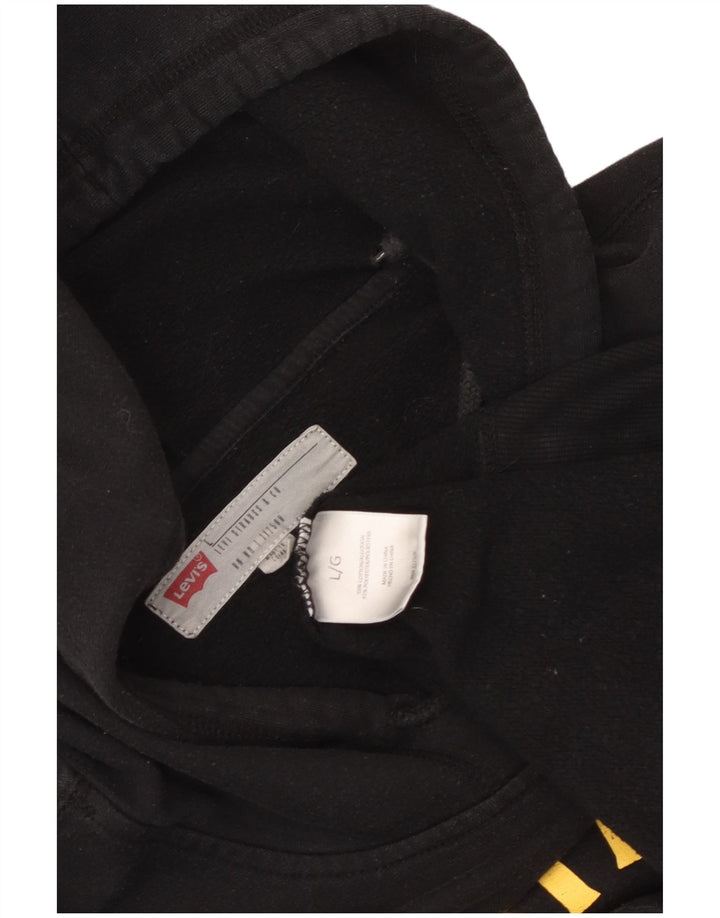 Levi's Pull à Capuche Graphique Homme Noir Coton Large