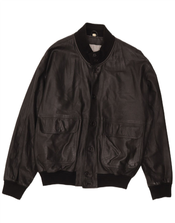 veste en cuir homme vintage IT 48 Medium Noir