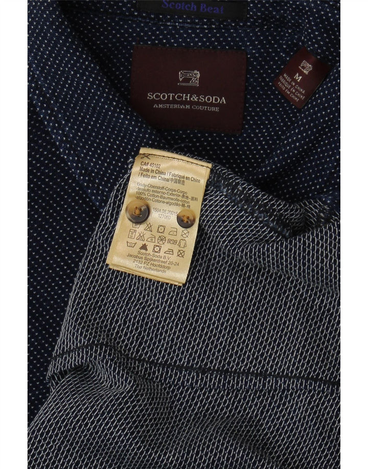 Scotch & Soda Chemise Homme Bleu Marine Moyen à Pois Coton