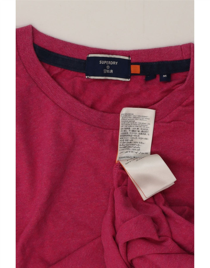 Superdry T-Shirt Homme Rose Moyen Coton