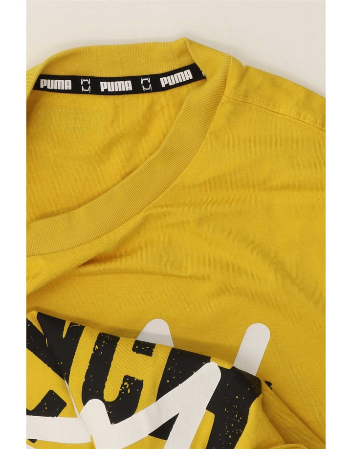 Puma T-Shirt Don't Flinch Regular Graphic Homme Petit Jaune