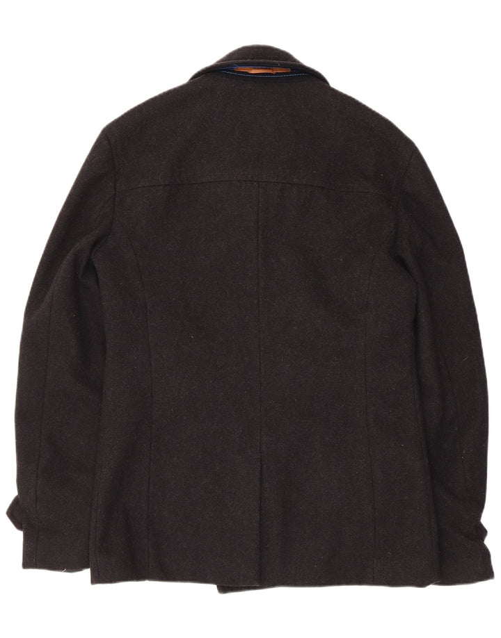 Superdry Caban Homme UK 38 Laine Noir Moyen