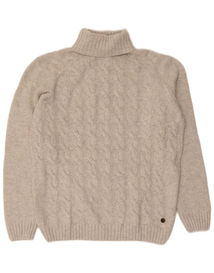 Marlboro Classics Pull col roulé pour femme UK 20 2XL Gris Laine
