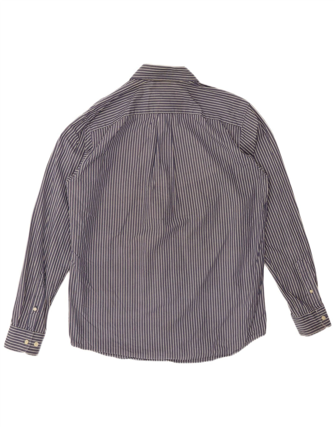 EDDIE BAUER Chemise Homme Bleu Marine Moyen à Fines Rayures Coton