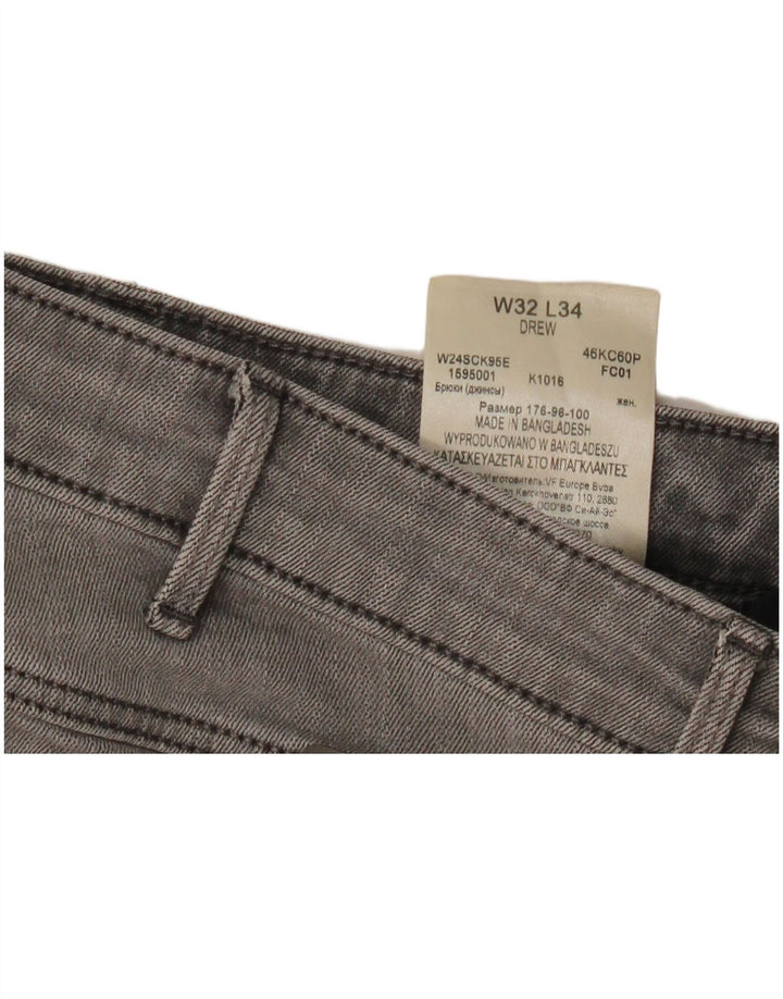 Wrangler Jean Droit Drew Femme W32 L34 Gris Coton
