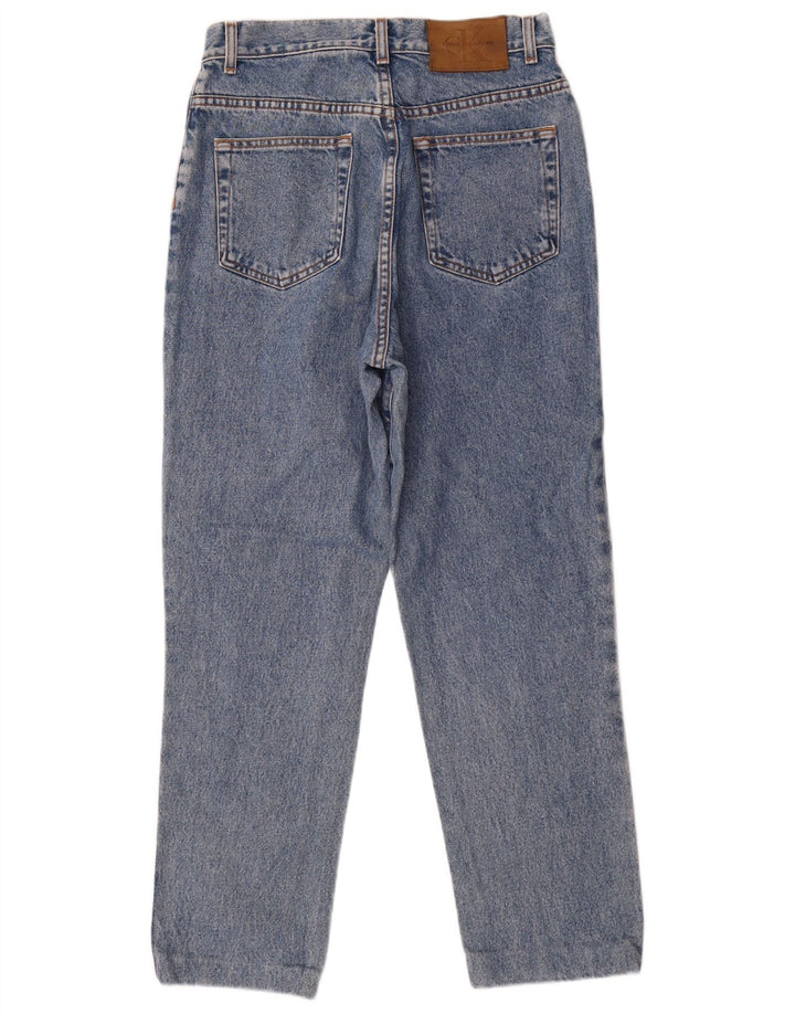 CALVIN KLEIN Jean fuselé pour femme US 10 Large W28 L28 Bleu Coton