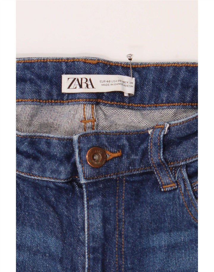 Zara Jean évasé pour femme EU 40 Medium W30 L32 Bleu Coton