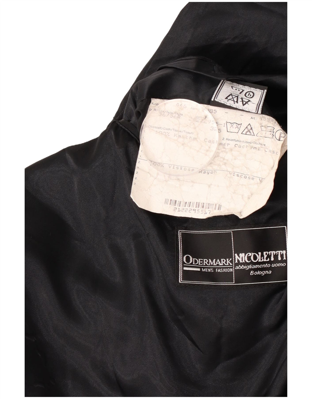 Odermark Manteau Homme IT 56 3XL Noir Cachemire