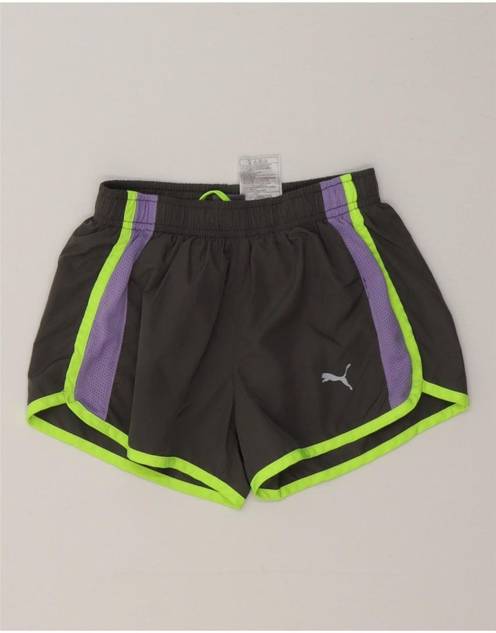 Puma Short de sport fille 6-7 ans Petit Gris Colorblock Polyester