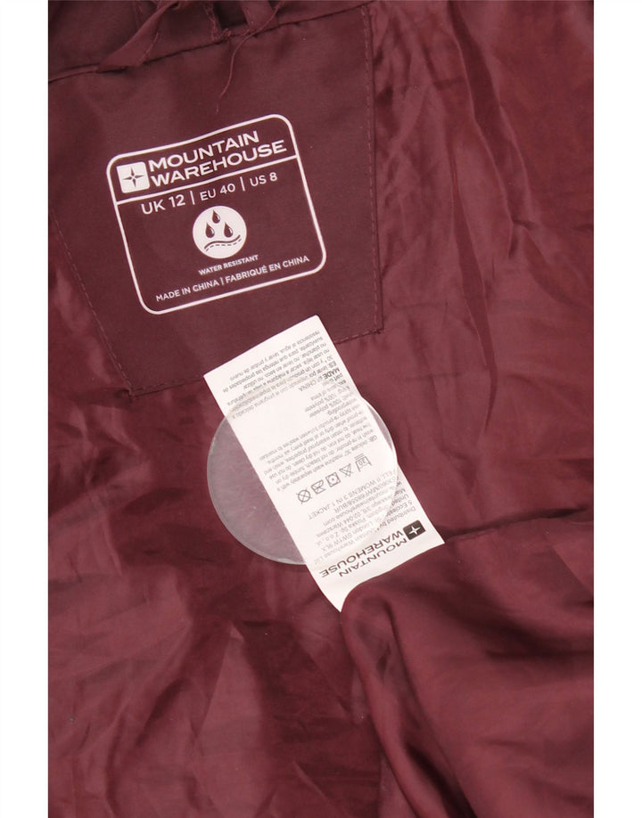 Mountain Warehouse Veste de pluie à capuche pour femme UK 12 Medium Bordeaux