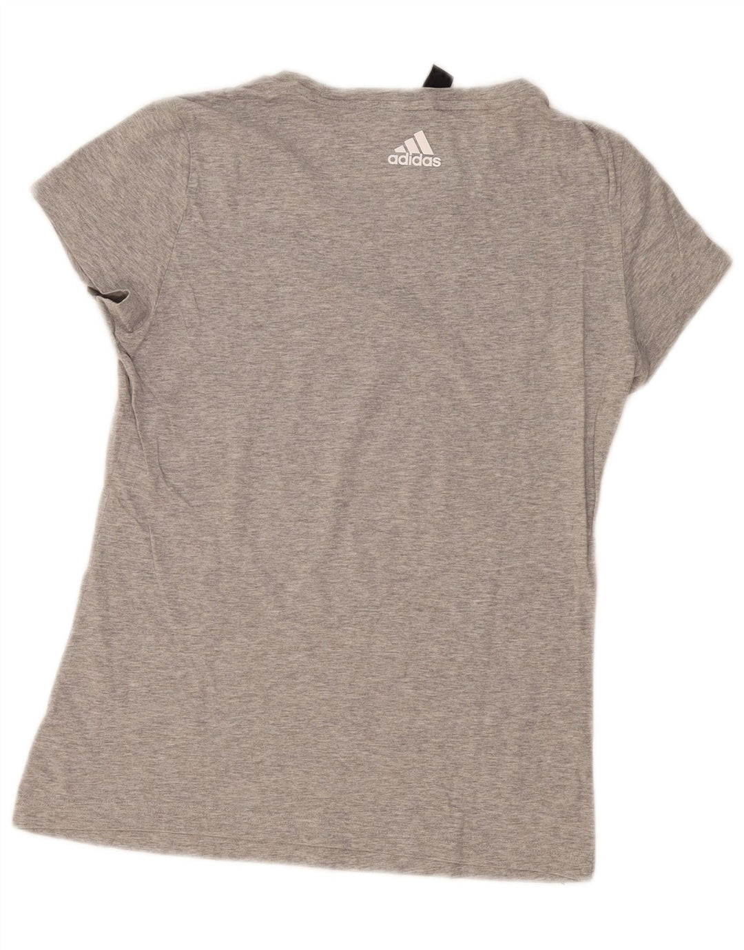 Adidas T-shirt graphique pour femme UK 12 Gris moyen