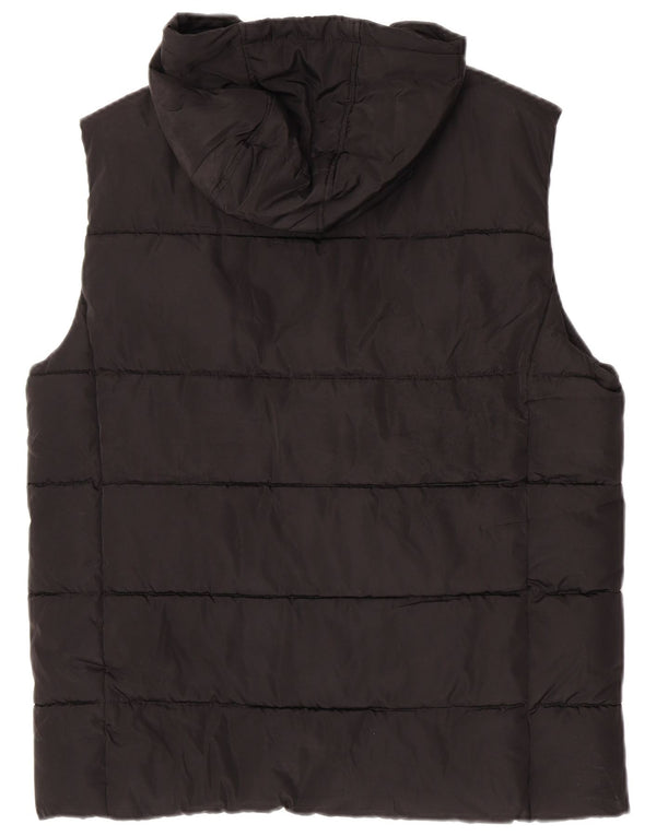Superdry Gilet rembourré à capuche pour homme UK 42 XL Noir Polyester