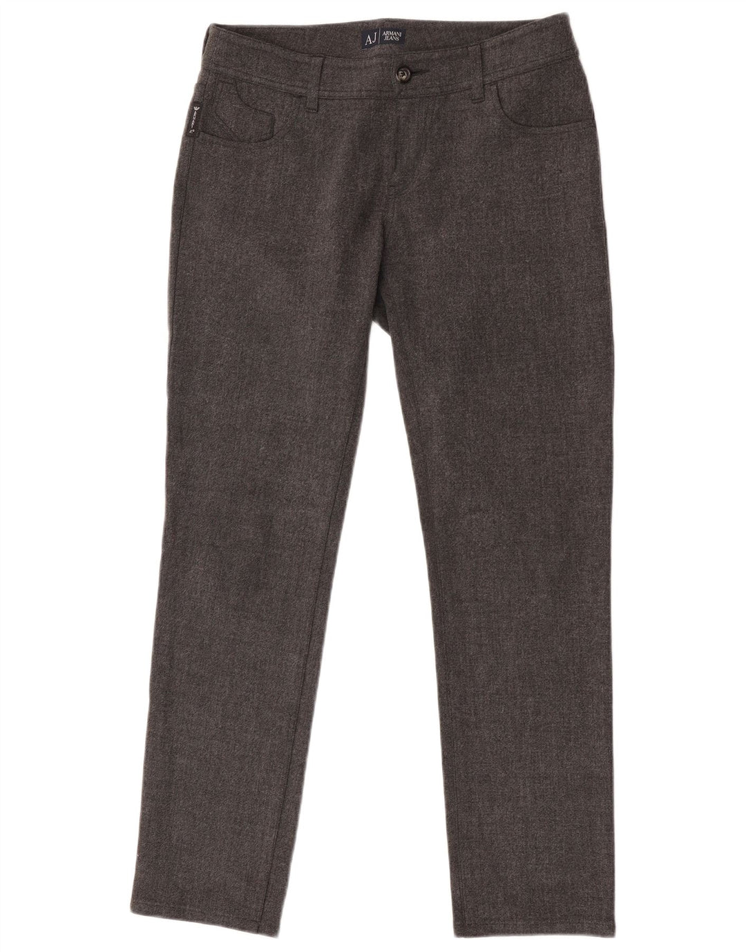 Armani Pantalon décontracté coupe slim pour homme W28 L29 Gris Polyester