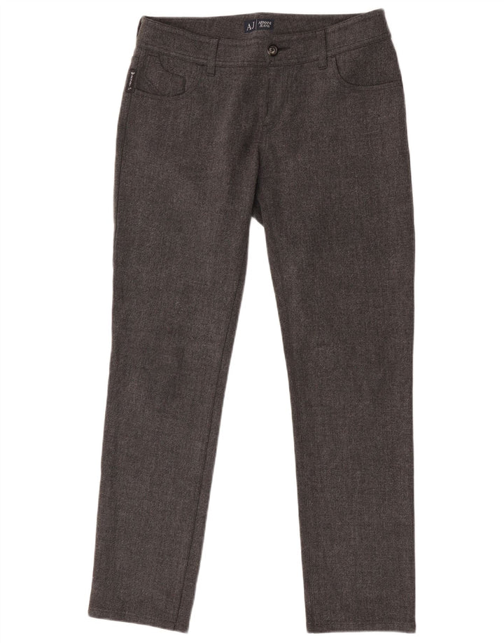 Armani Pantalon décontracté coupe slim pour homme W28 L29 Gris Polyester