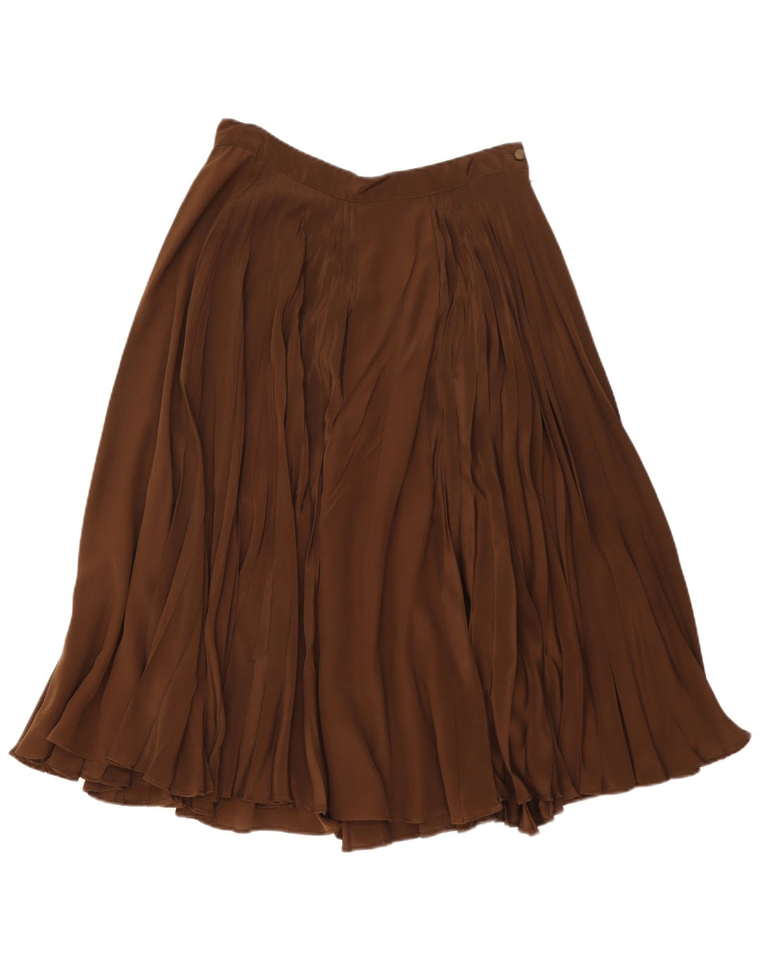 Pancaldi & B Jupe Plissée Femme W32 Grande Soie Marron