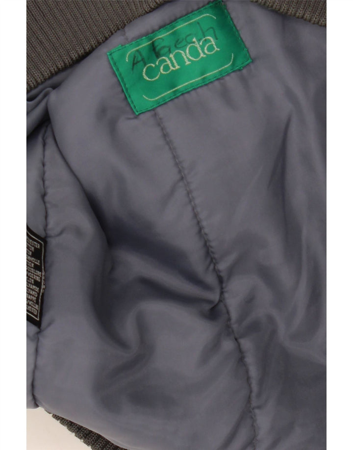 Canda Veste Bomber Homme UK 40 Large Gris Colorblock Polyester