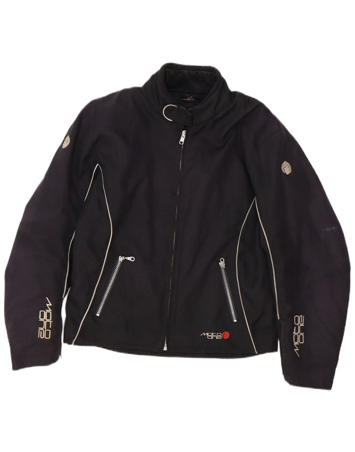 Moto One Veste de course graphique pour homme UK 40 Large Noir