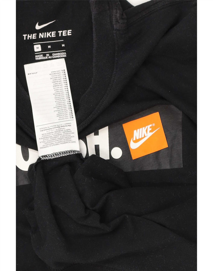 Nike T-shirt graphique Swoosh pour homme en coton noir moyen