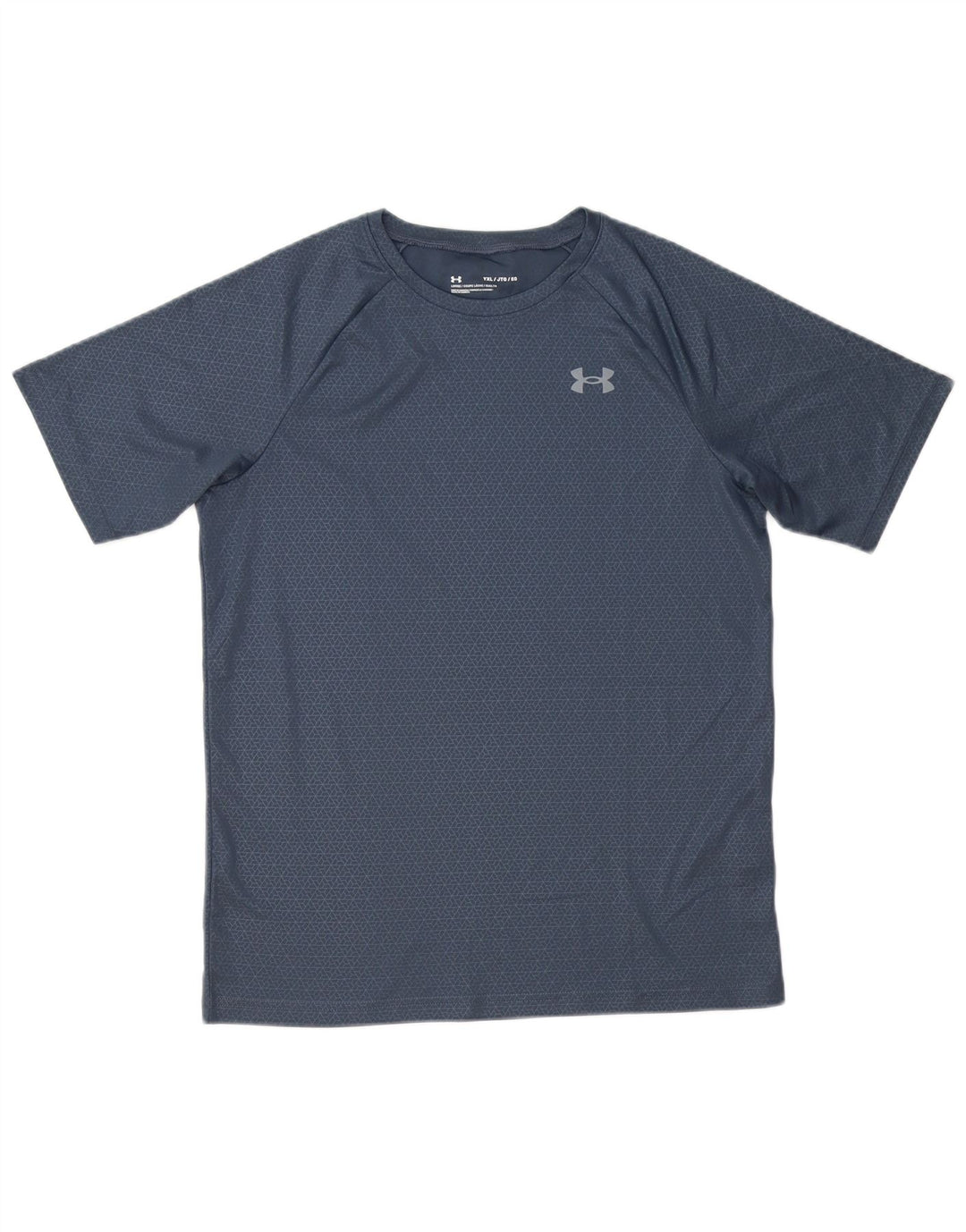 Under Armour T-Shirt Garçon 13-14 ans XL Gris Géométrique Polyester