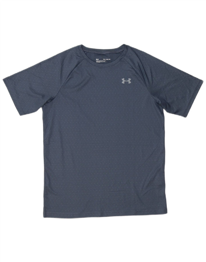Under Armour T-Shirt Garçon 13-14 ans XL Gris Géométrique Polyester
