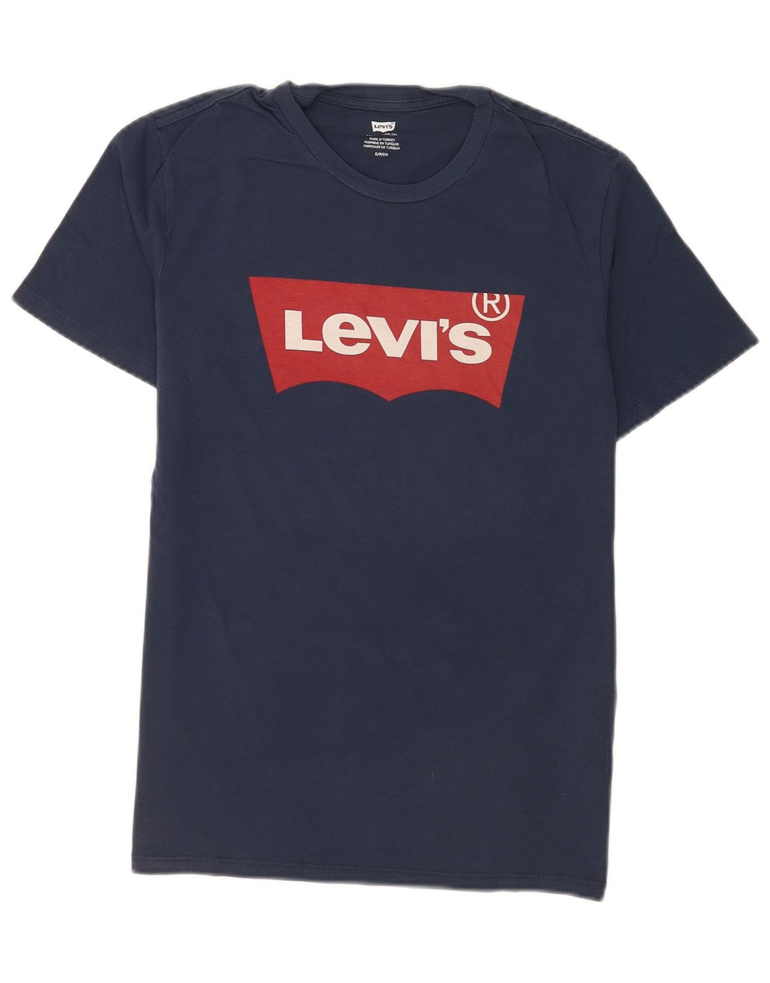 Levi's Graphic T-Shirt Top Small Homme Bleu Marine Coton