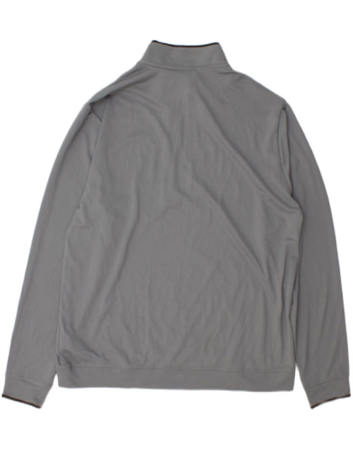 Adidas Hommes Zip Neck Pull Survêtement Top XL Gris Polyester